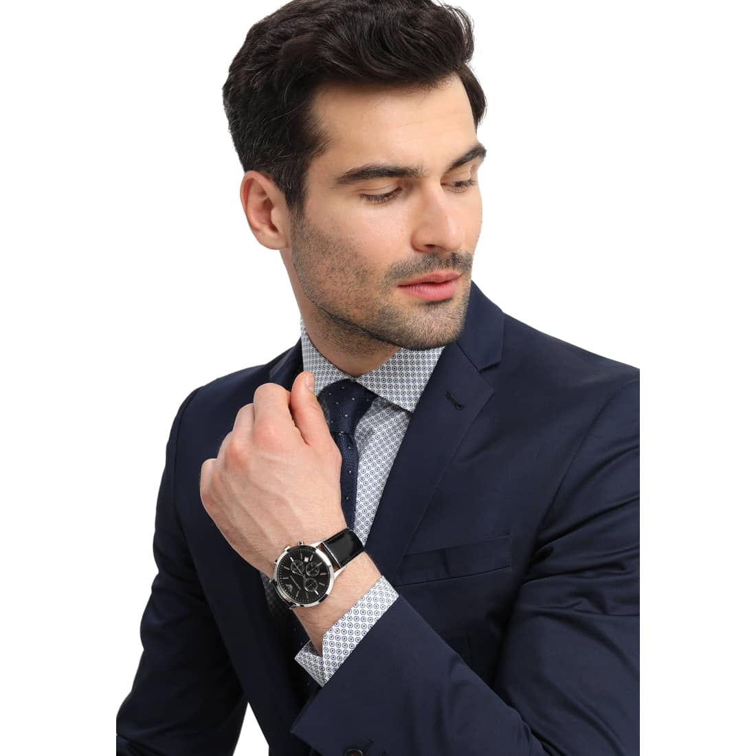 Emporio Armani Men’s Chronograph Leather Strap Watch