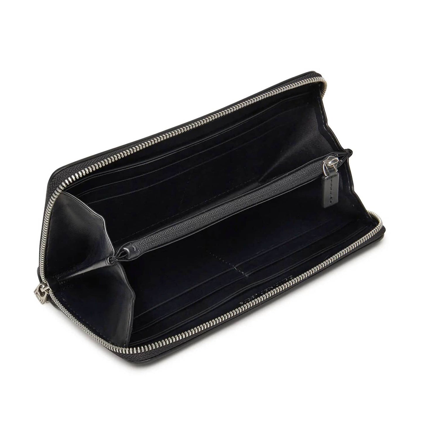 Calvin Klein Black Zip-Around Wallet with Embossed Logo