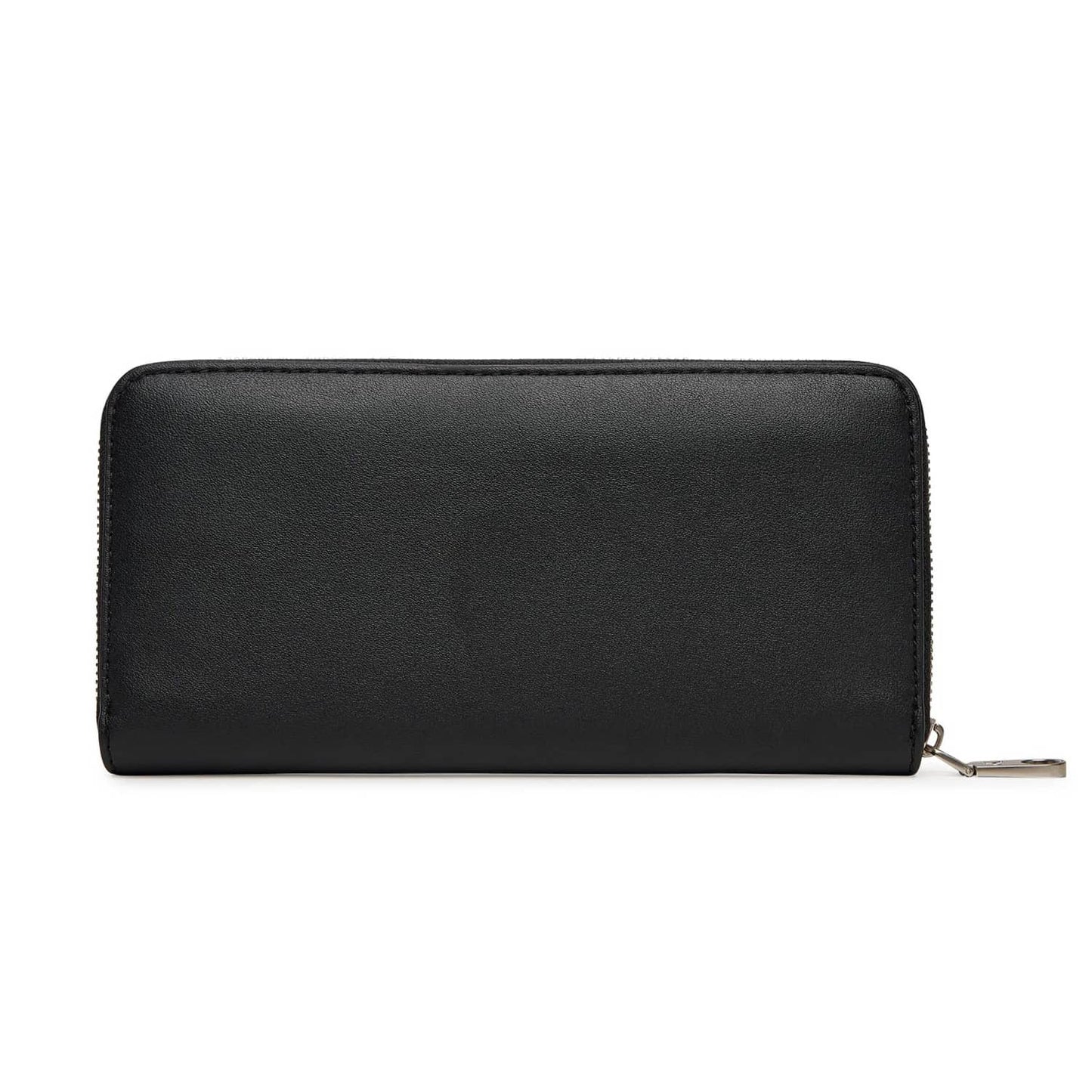 Calvin Klein Black Zip-Around Wallet with Embossed Logo