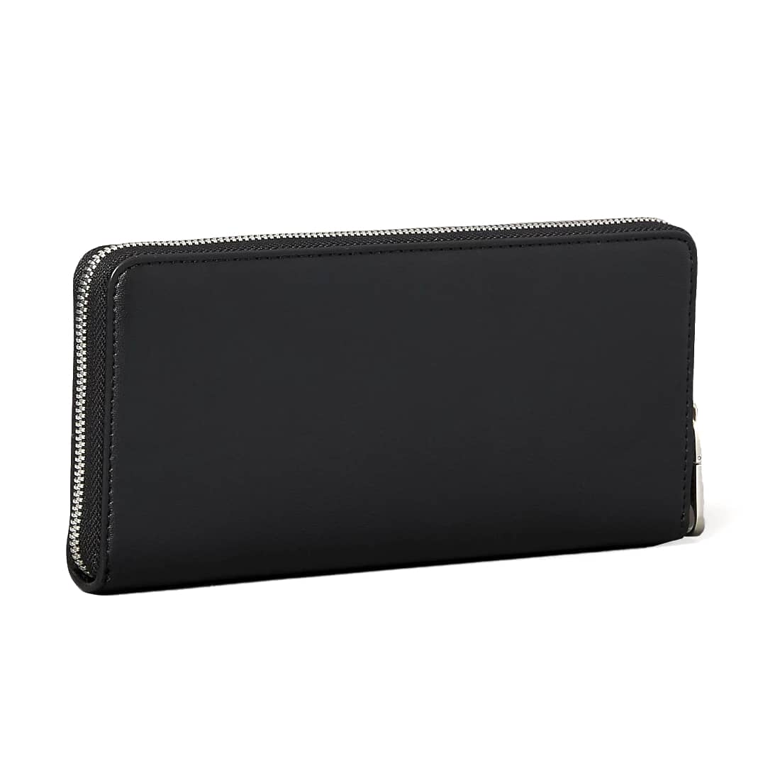 Calvin Klein Black Zip-Around Wallet with Embossed Logo