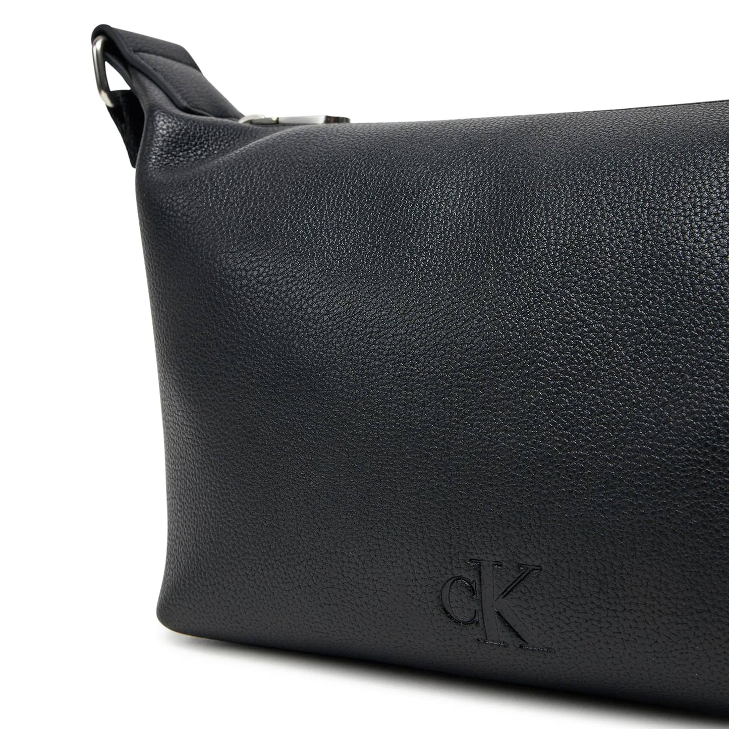 Calvin Klein Black Bag with Embossed Logo and Branded Strap