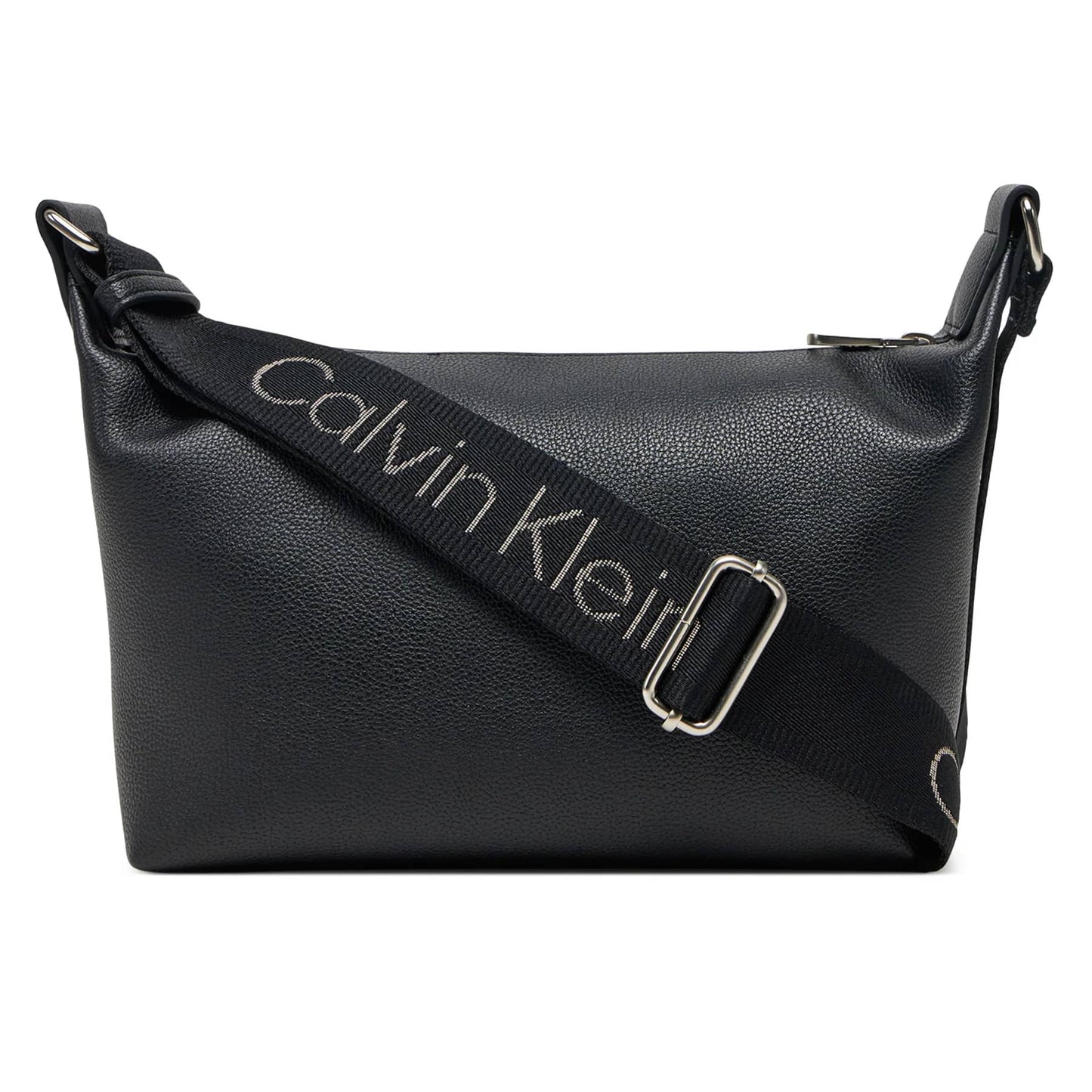 Calvin Klein Black Bag with Embossed Logo and Branded Strap