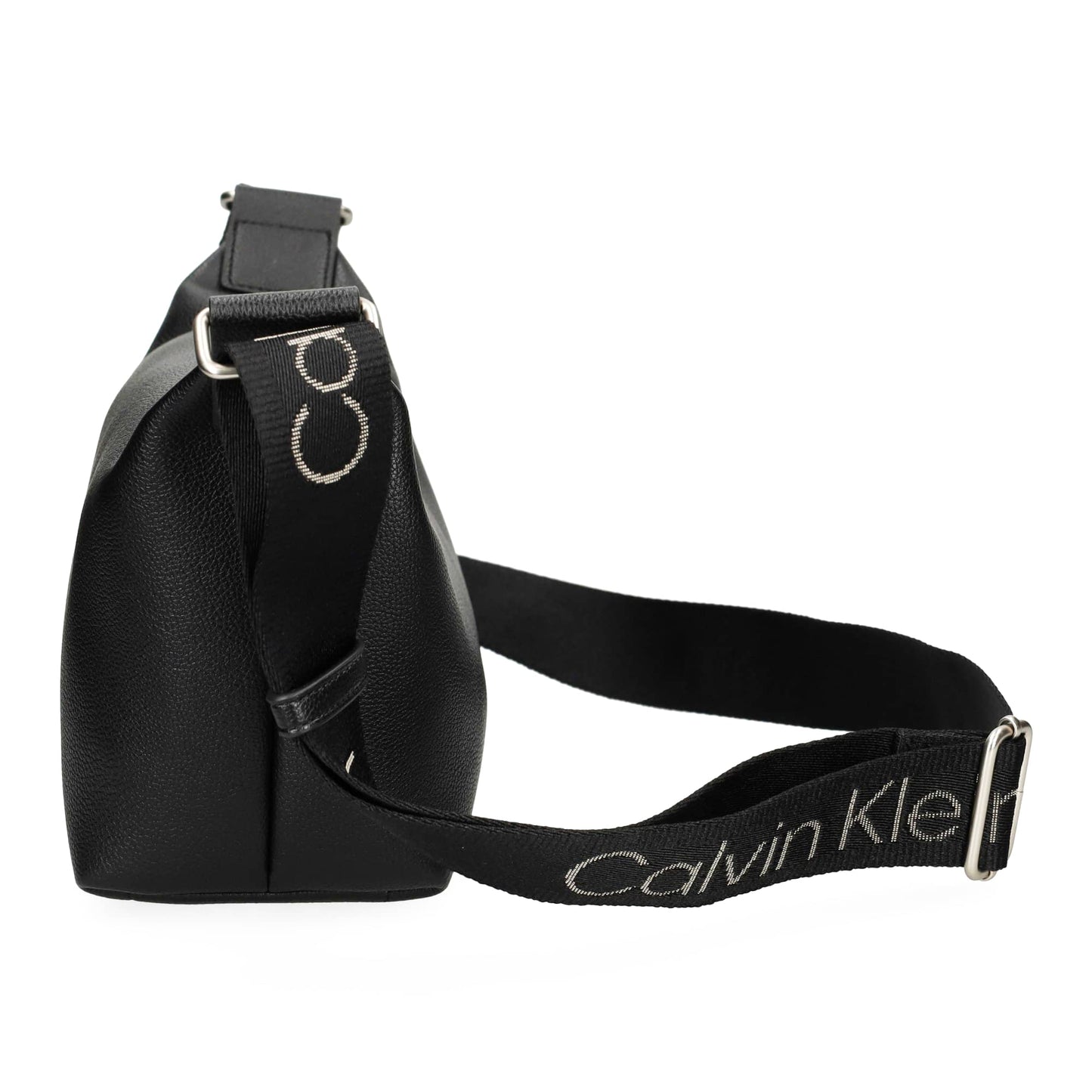 Calvin Klein Black Bag with Embossed Logo and Branded Strap