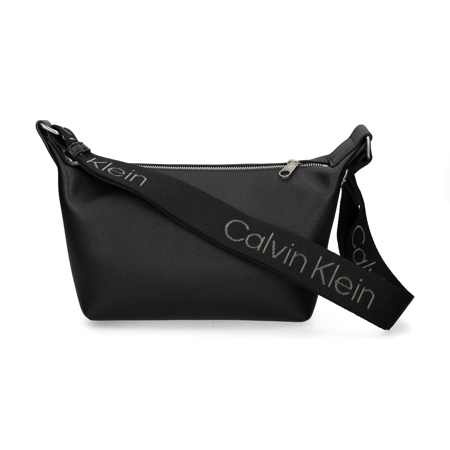 Calvin Klein Black Bag with Embossed Logo and Branded Strap