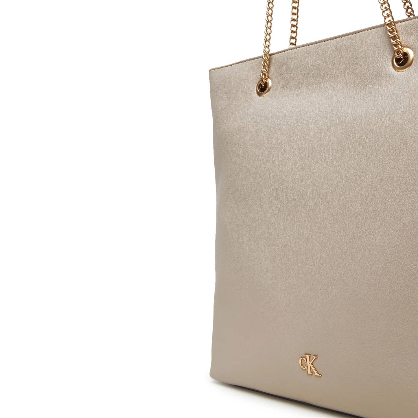 Calvin Klein Beige Chain-Link Tote