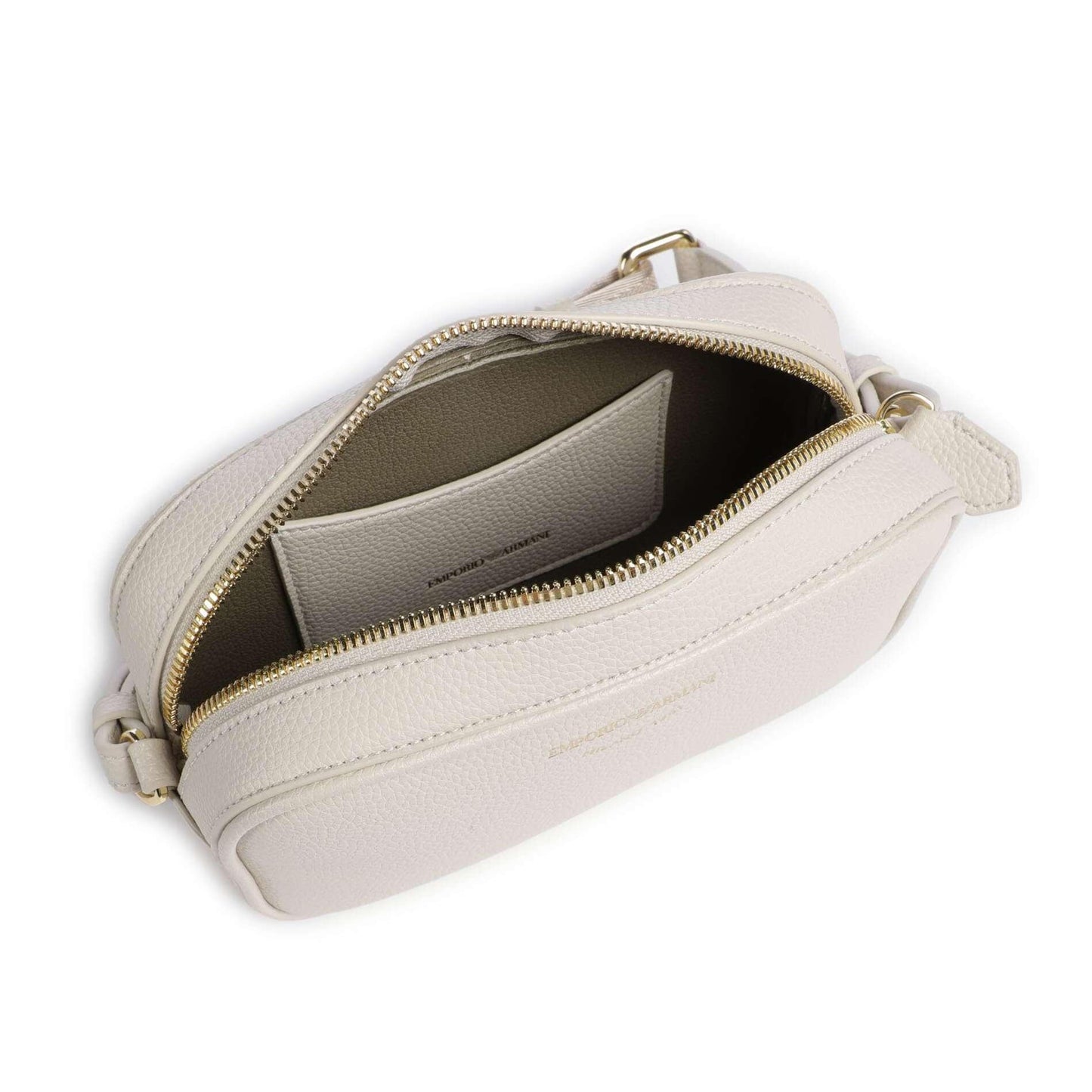 Emporio Armani Crossbody Bag in Ivory with Signature Strap