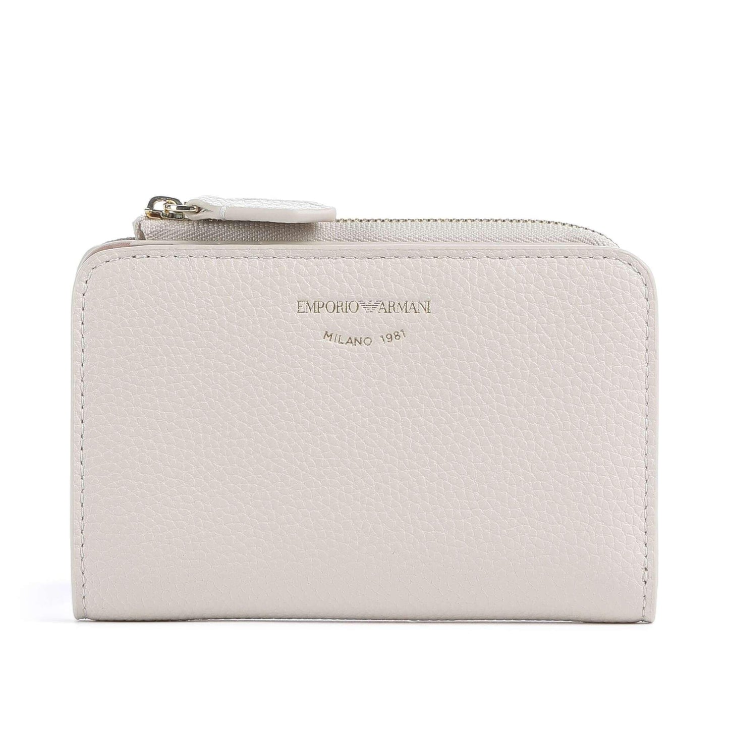 Emporio Armani Ivory Zip-Around Wallet