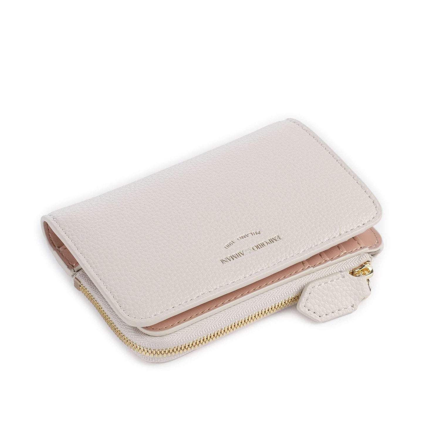 Emporio Armani Ivory Zip-Around Wallet