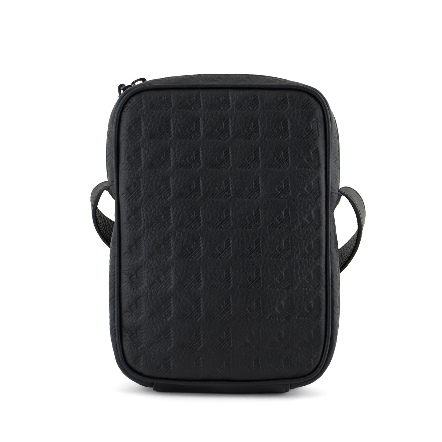 Emporio Armani New Minorca Crossbody Bag in Embossed Calfskin with Logo Pattern