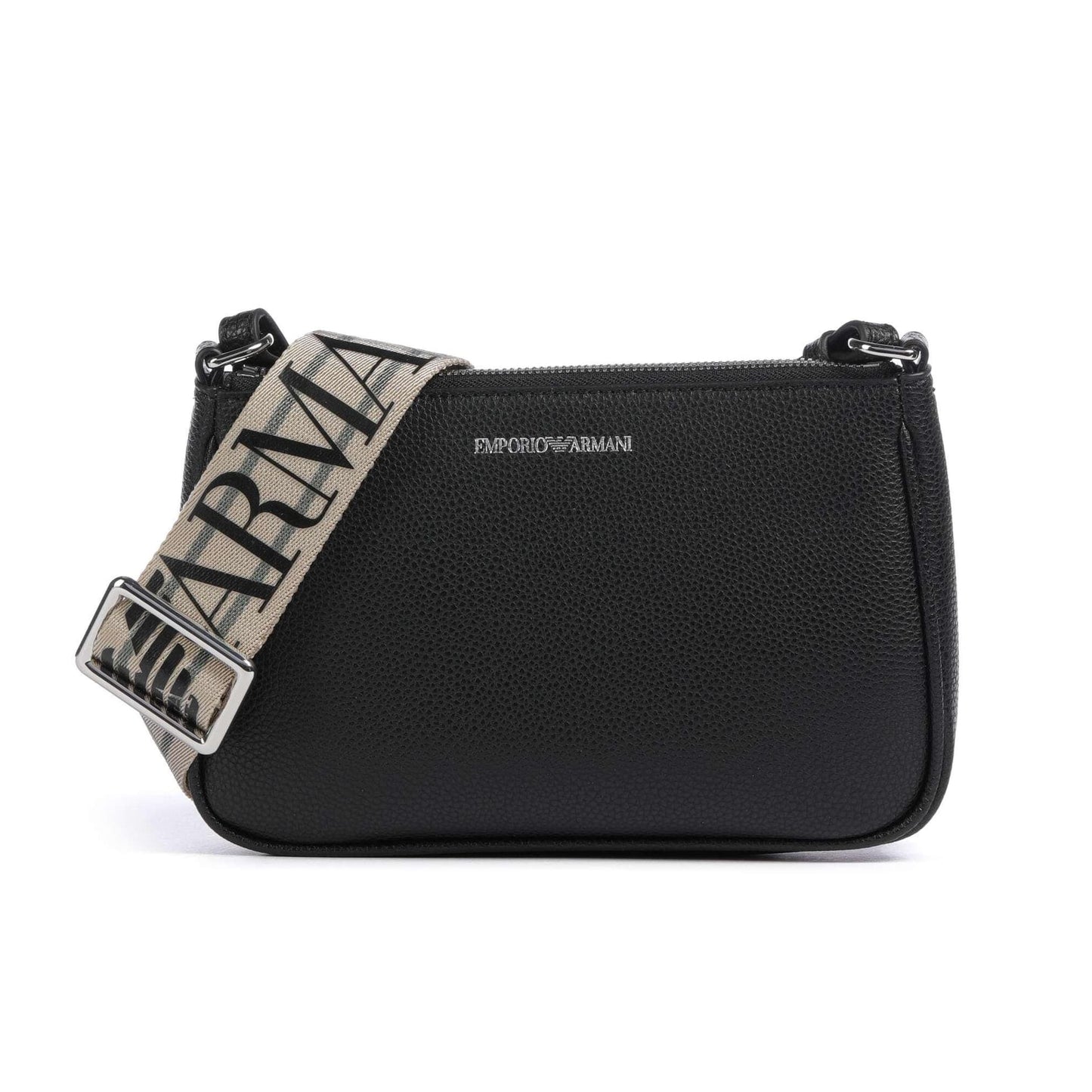 Emporio Armani Dea Shoulder Bag in Black with Signature Strap