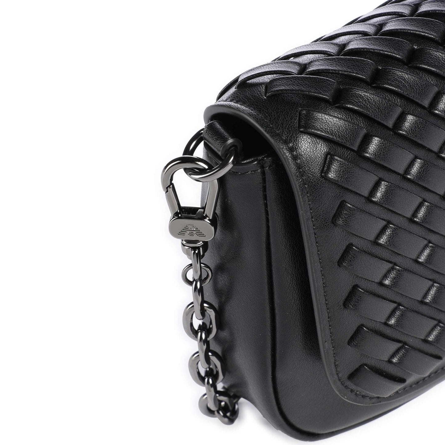 Emporio Armani Mini Bag with Chain Strap and Interwoven Design