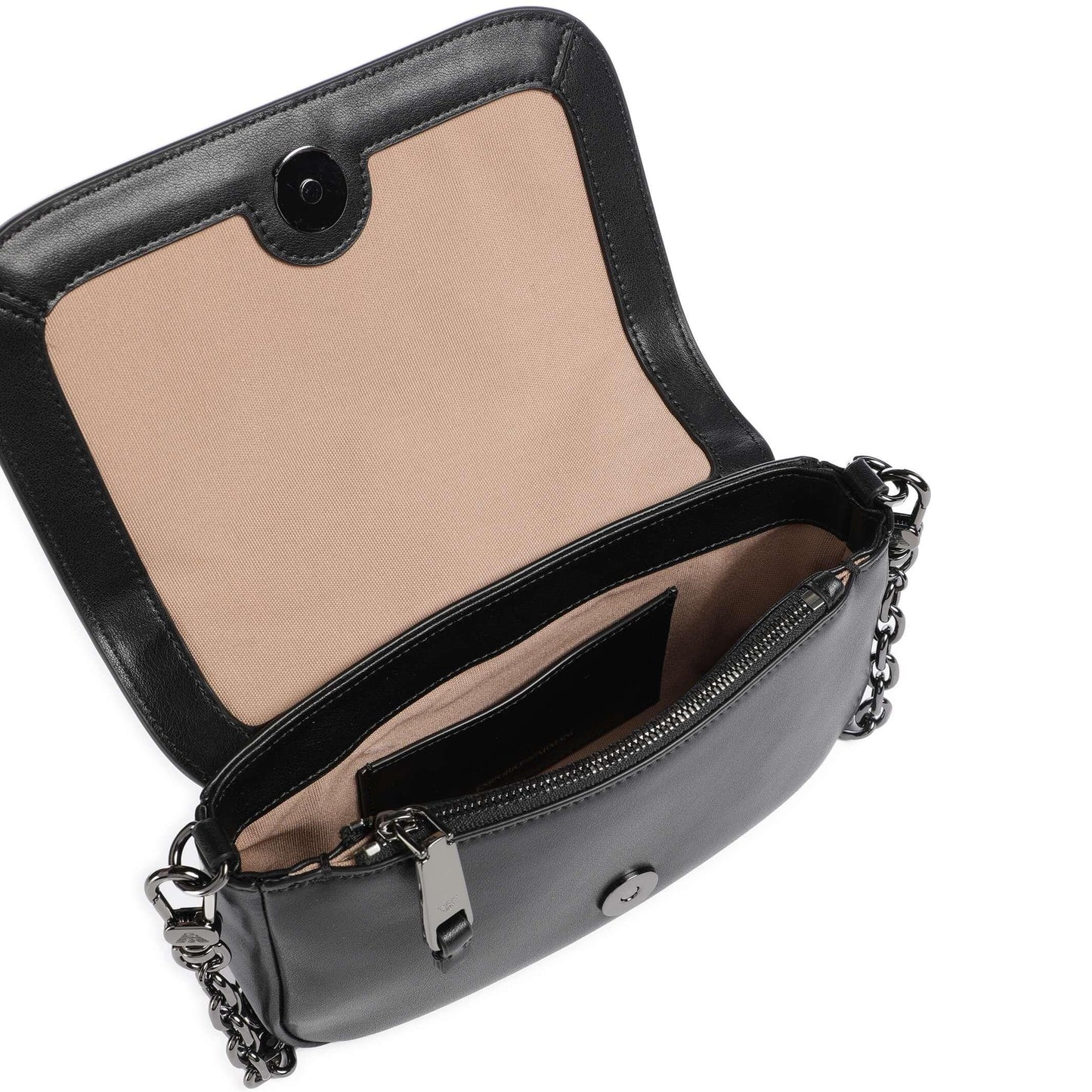 Emporio Armani Mini Bag with Chain Strap and Interwoven Design