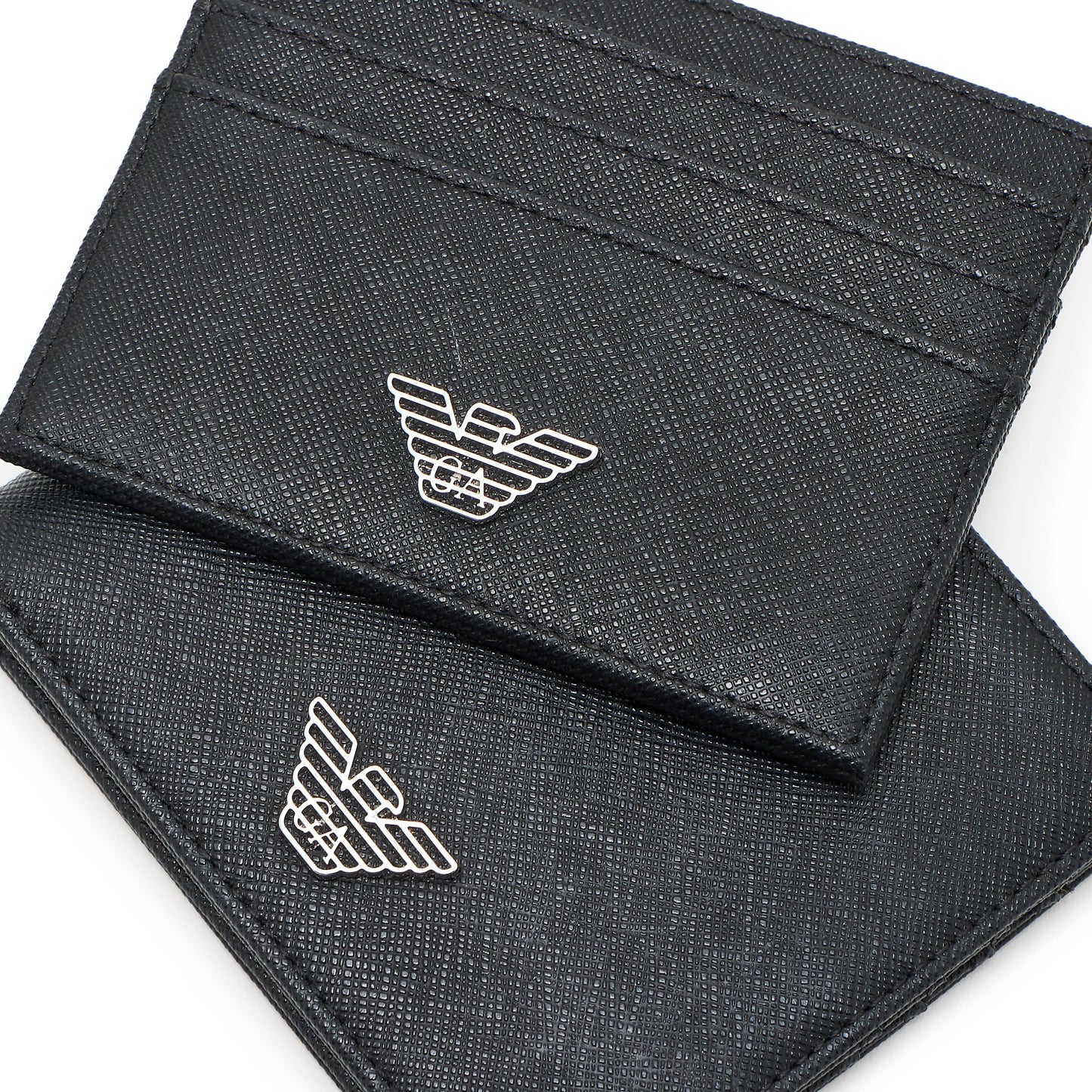 Emporio Armani Business Regenerated Wallet & Cardholder Gift Set in Black