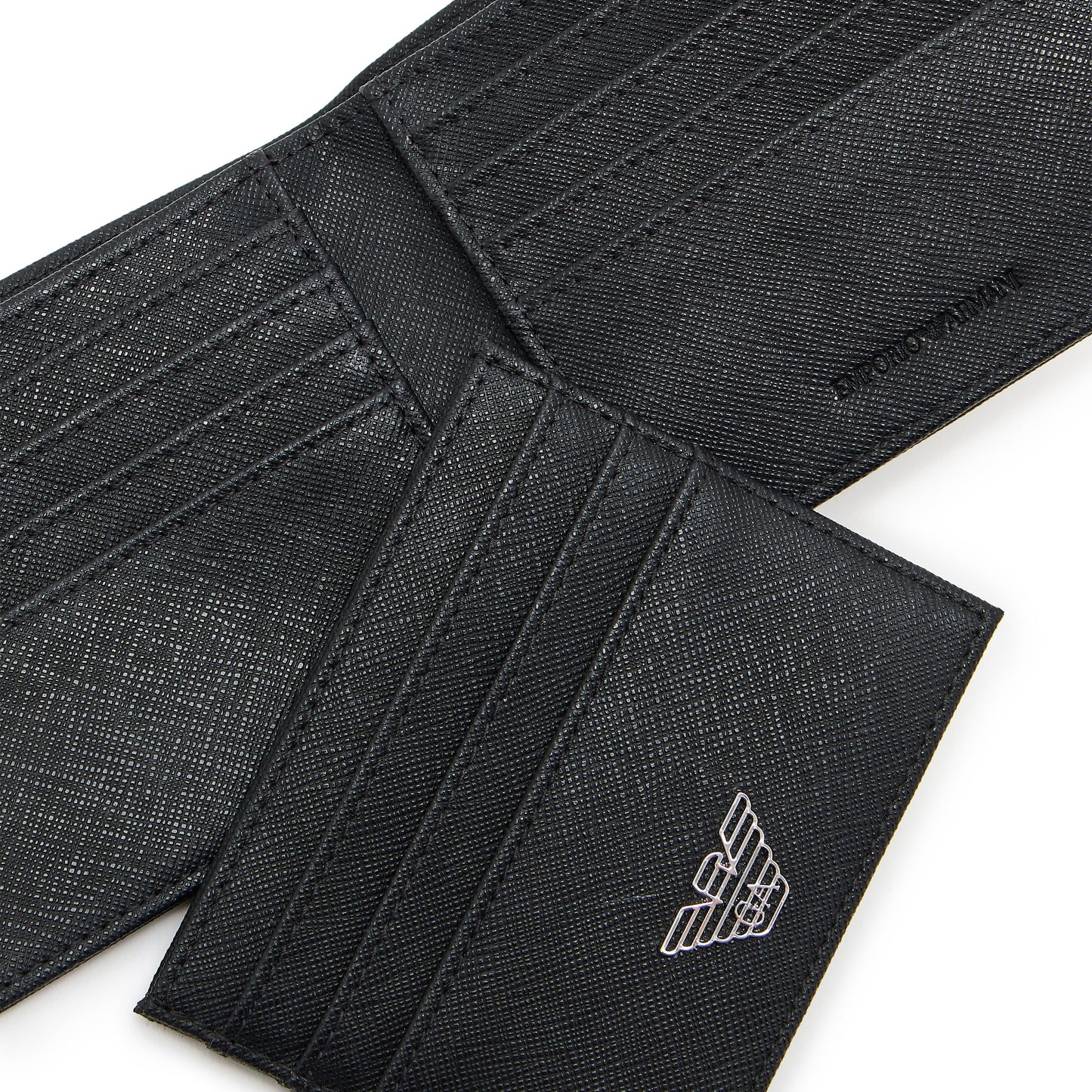 Emporio Armani Business Regenerated Wallet & Cardholder Gift Set in Black