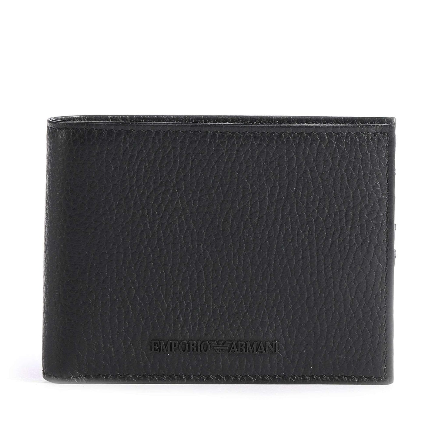 Emporio Armani Black Grained Leather Wallet & Cardholder Gift Set
