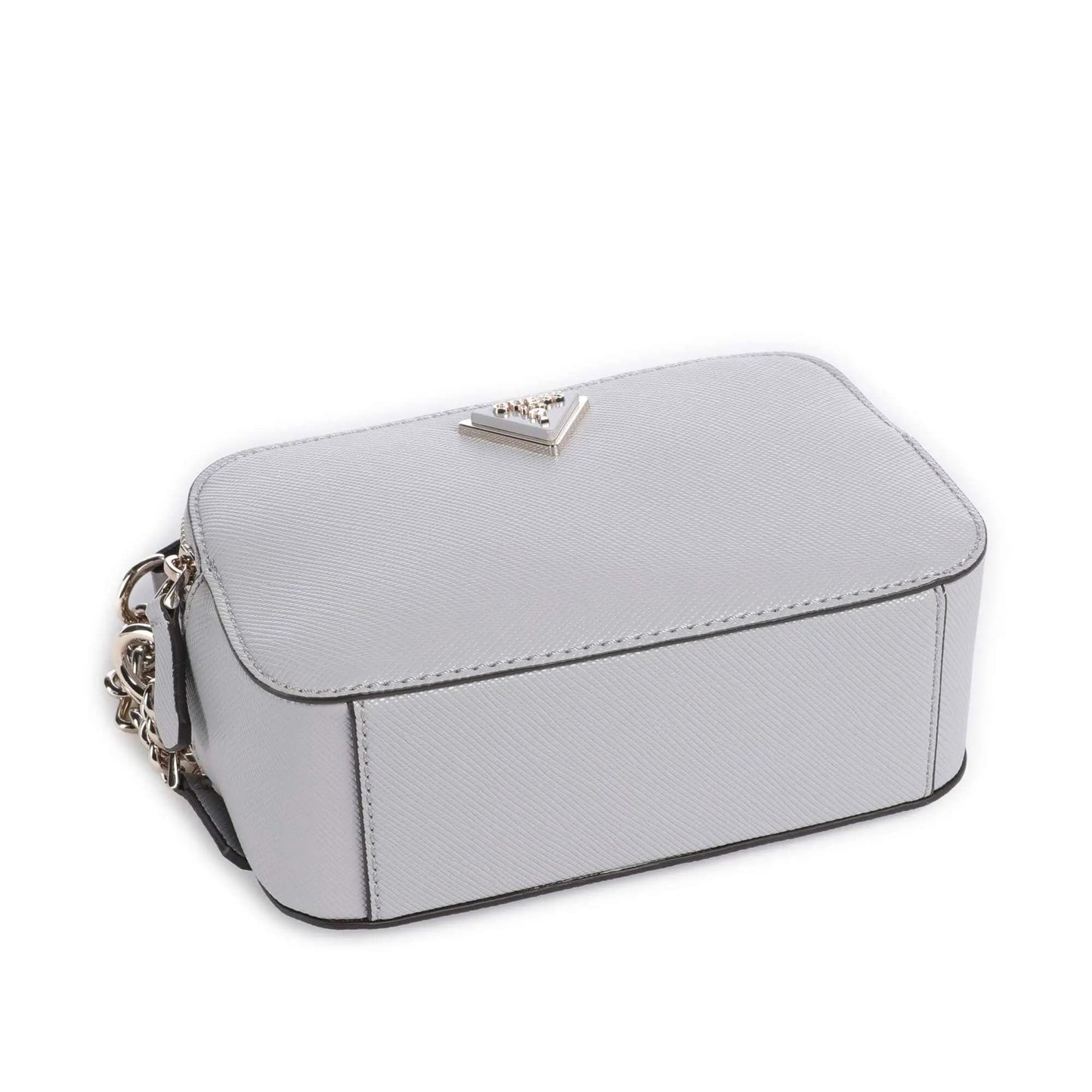 Guess Noelle Crossbody Bag in Light Grey with Chain Strap