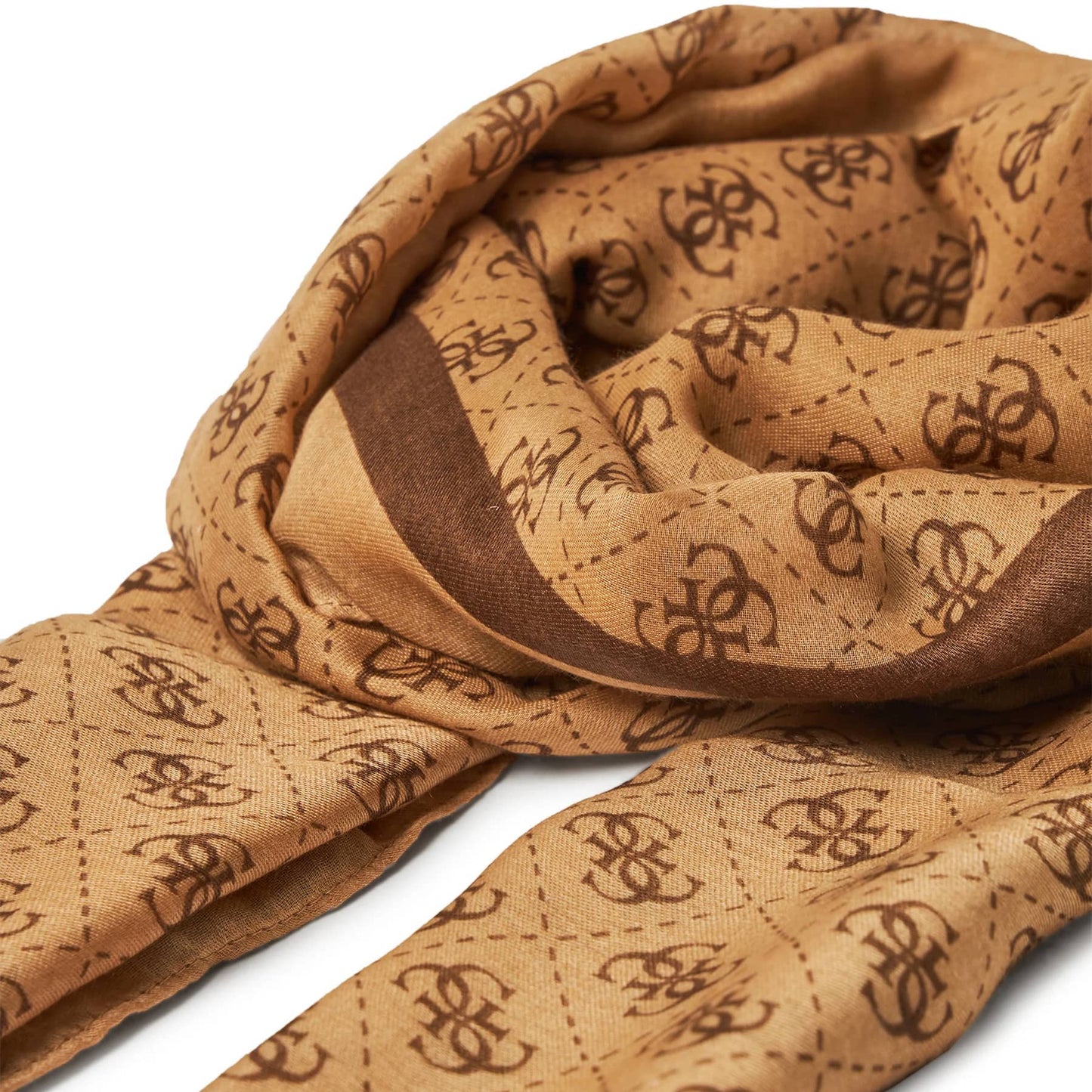 Guess Brown Patterned Scarf
