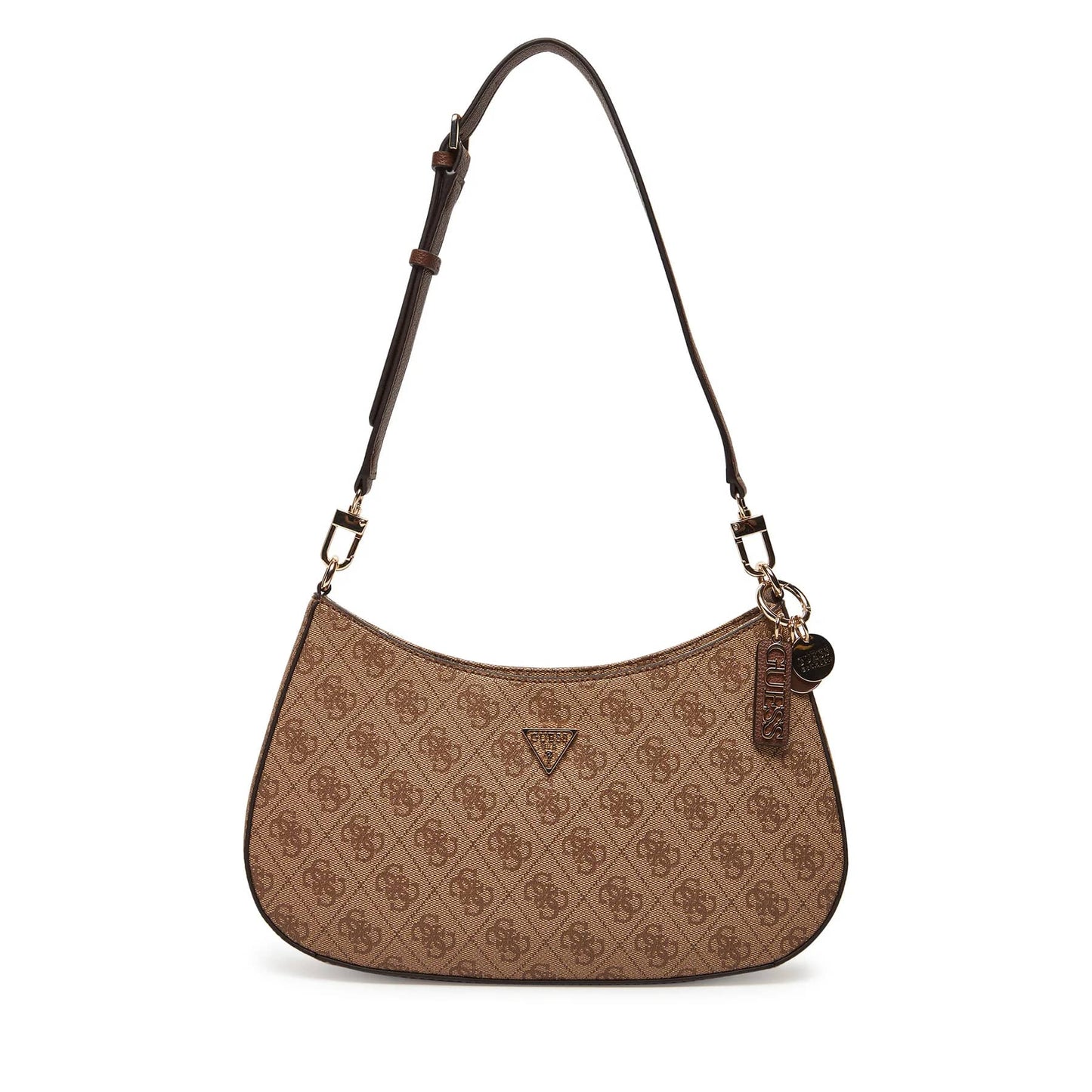 Guess Beige Monogram Shoulder Bag