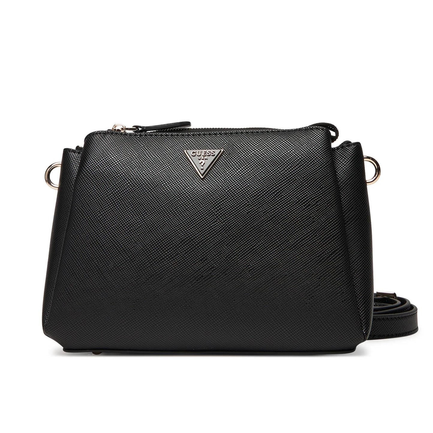 Guess Black Crossbody Bag with Gold Logo Detail