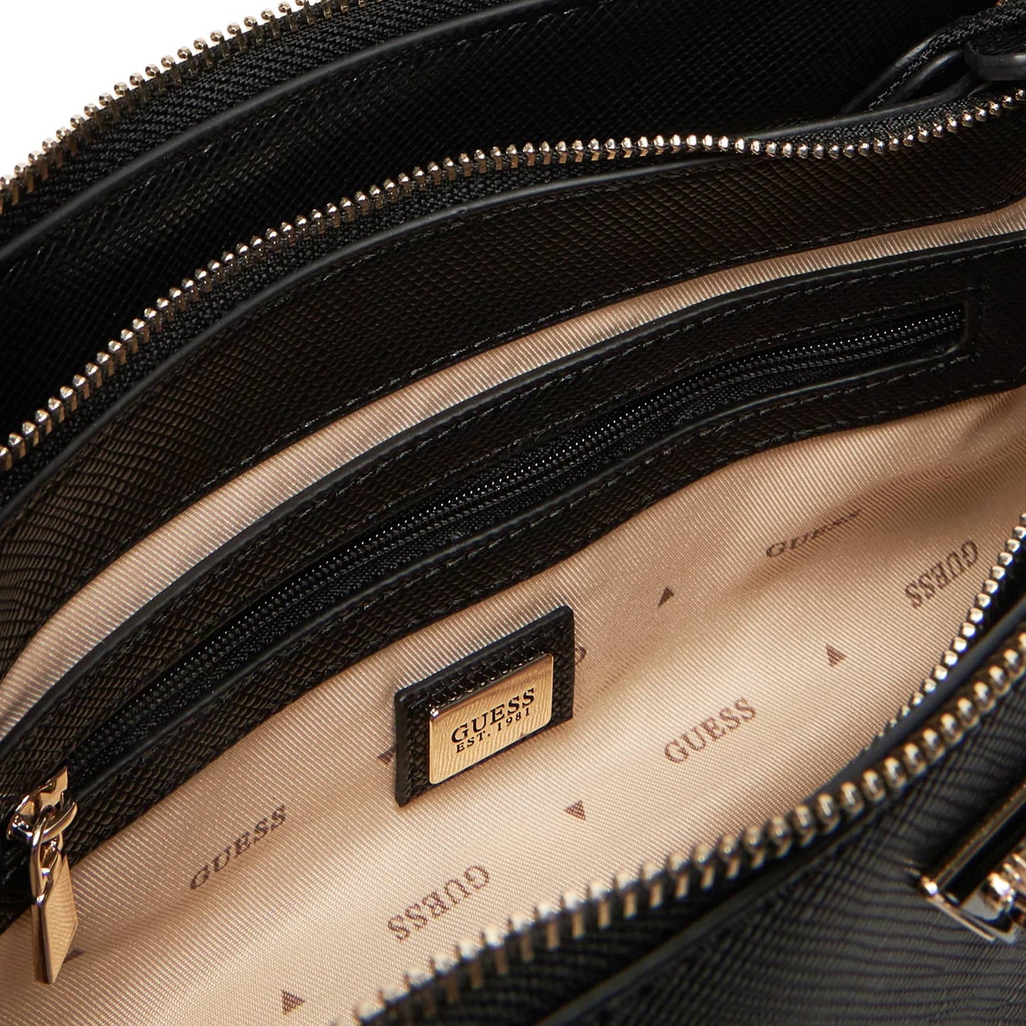 Guess Black Crossbody Bag with Gold Logo Detail