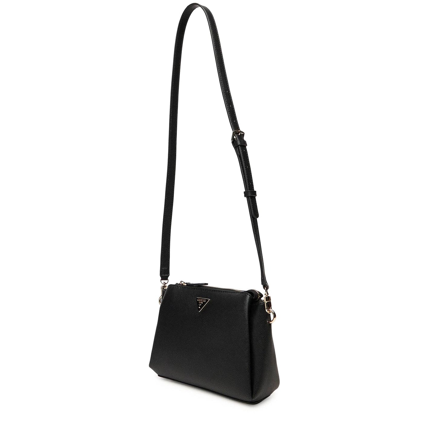 Guess Black Crossbody Bag with Gold Logo Detail