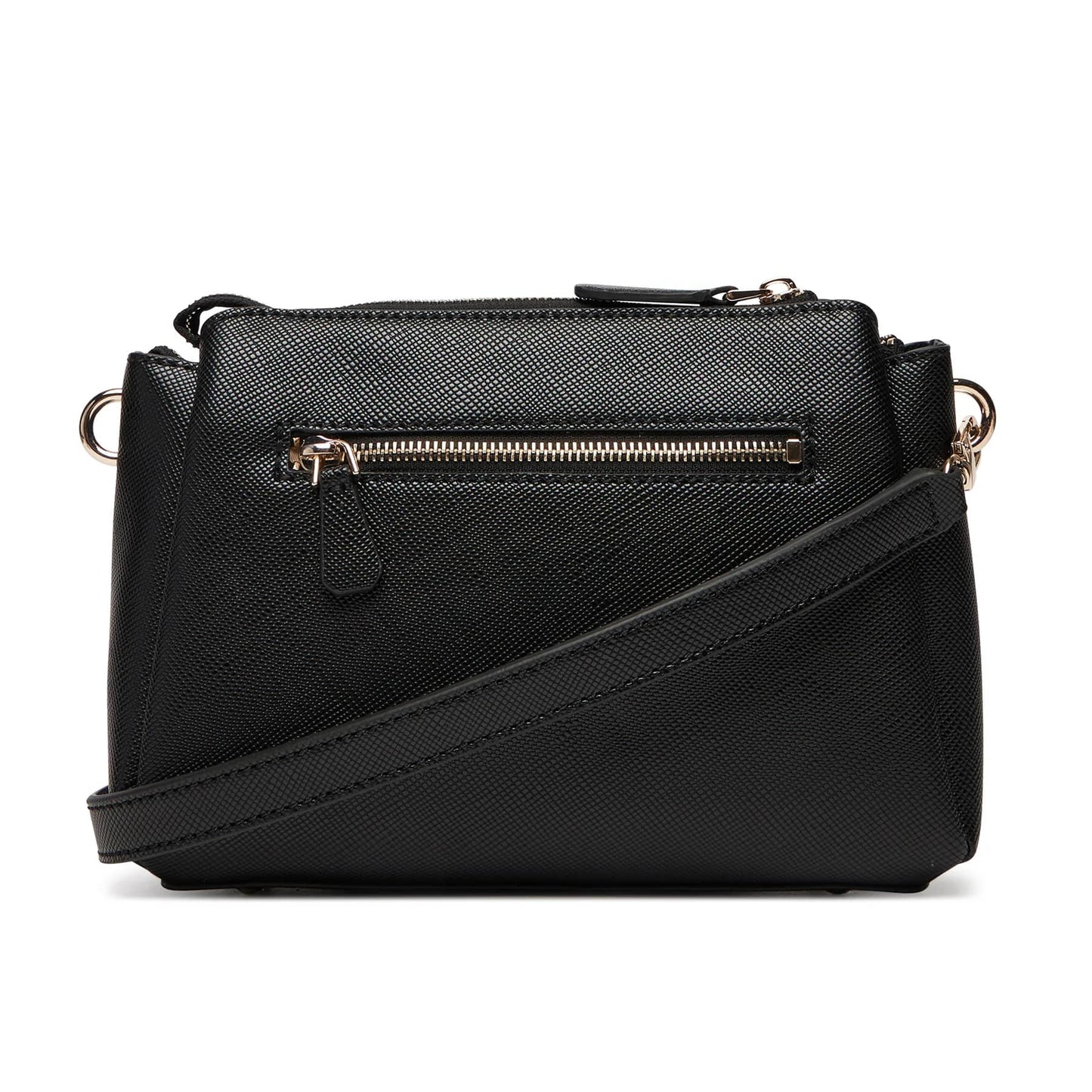 Guess Black Crossbody Bag with Gold Logo Detail