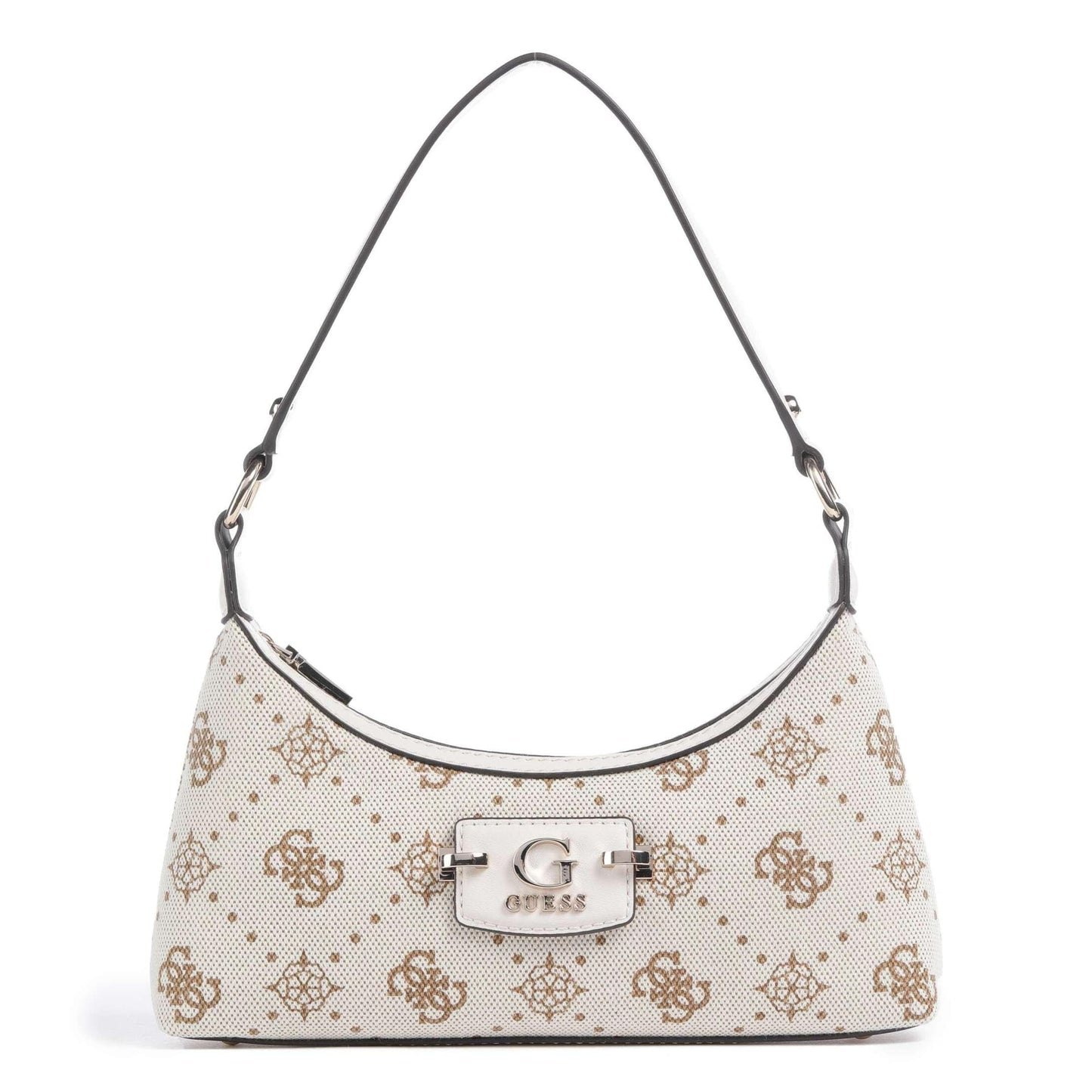 Guess Neda 4G Peony Logo Shoulder Bag in Cream Canvas