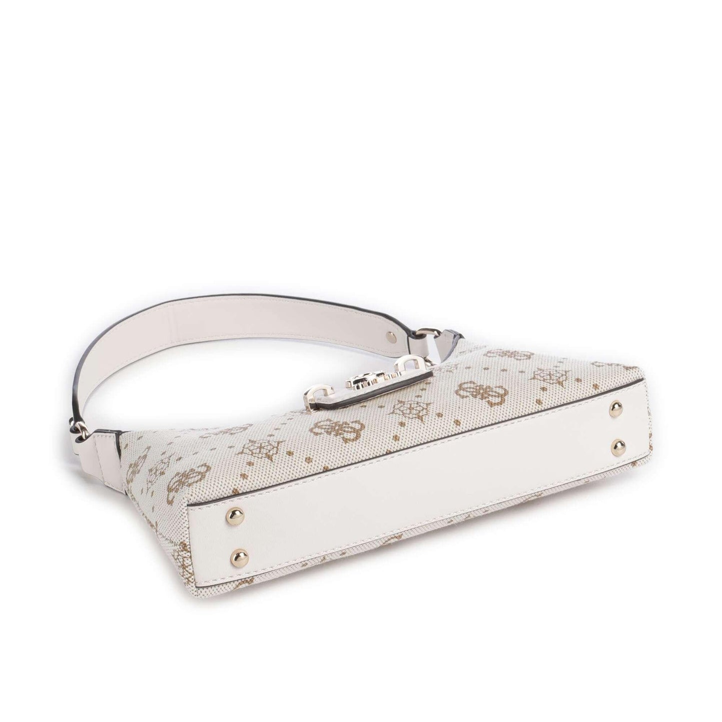 Guess Neda 4G Peony Logo Shoulder Bag in Cream Canvas