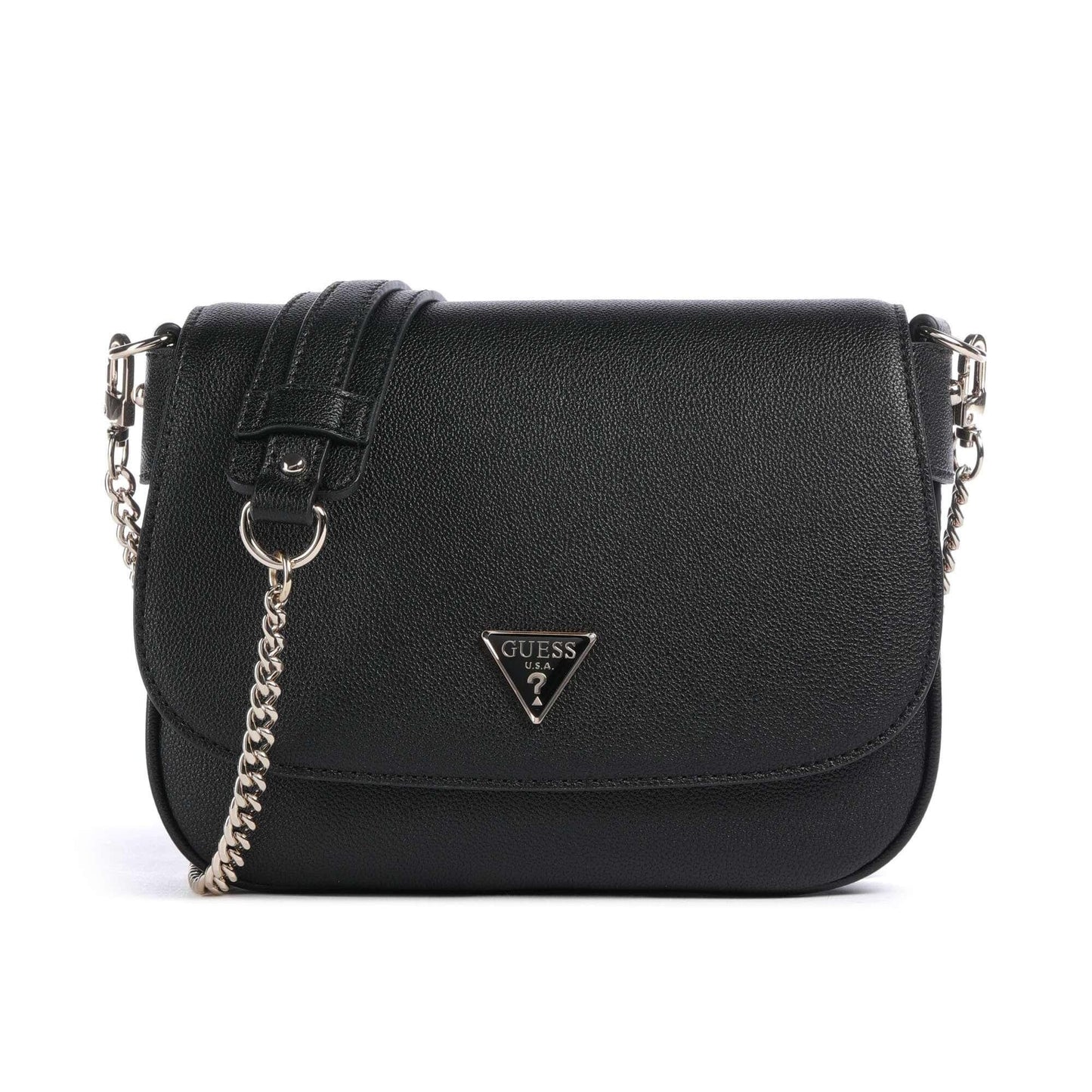 Guess Fedora Shoulder Bag in Black Featuring Signature Detail