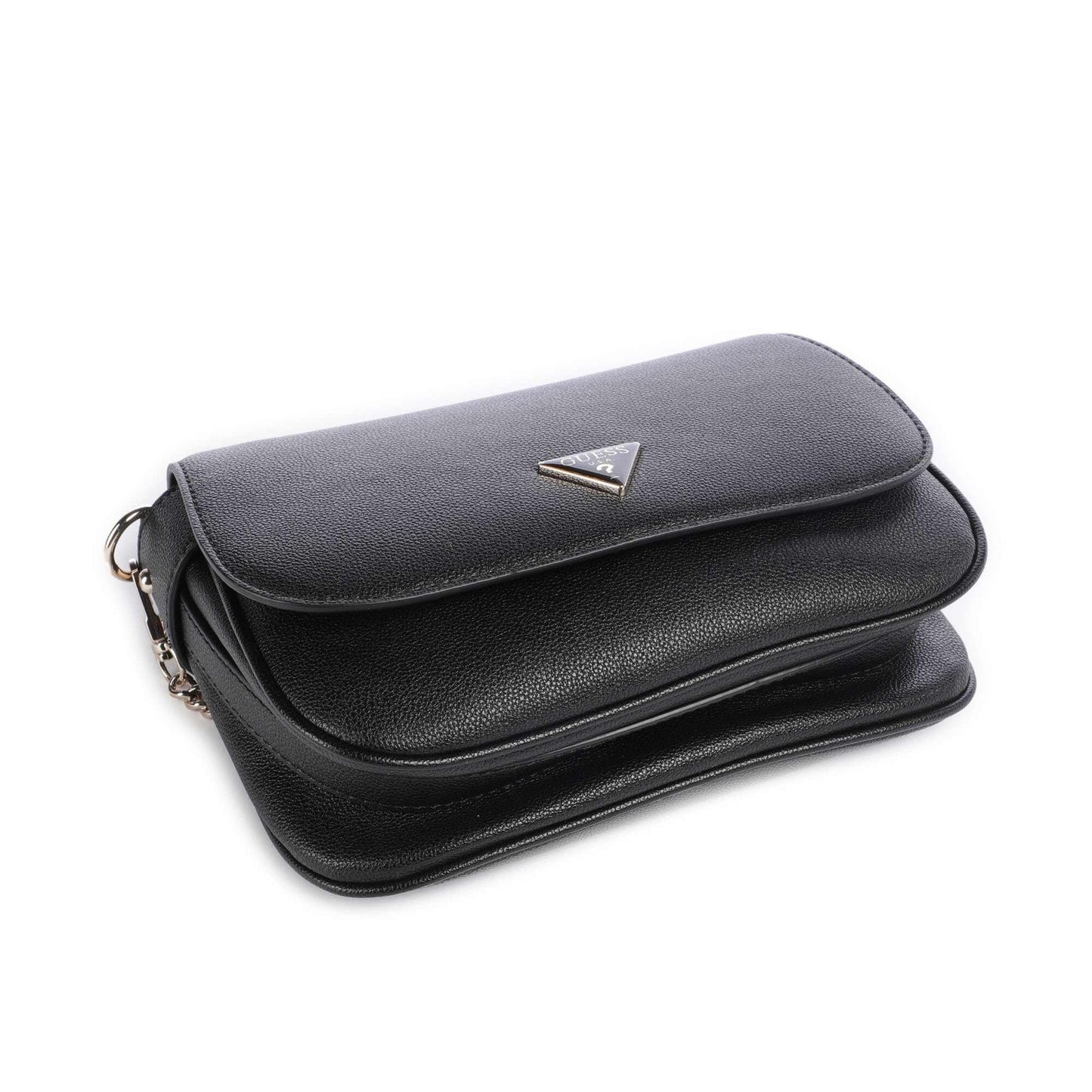 Guess Fedora Shoulder Bag in Black Featuring Signature Detail