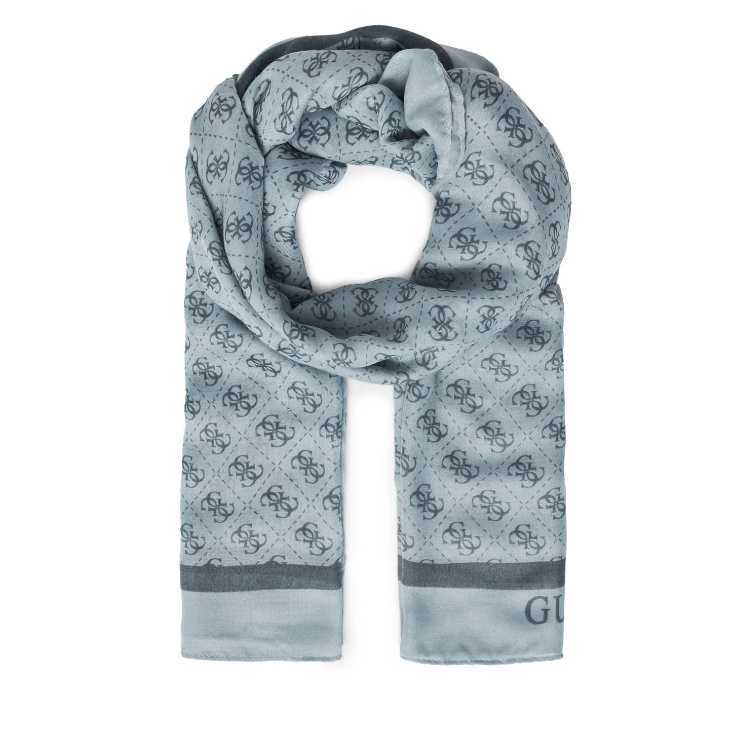 Guess Blue Patterned Scarf