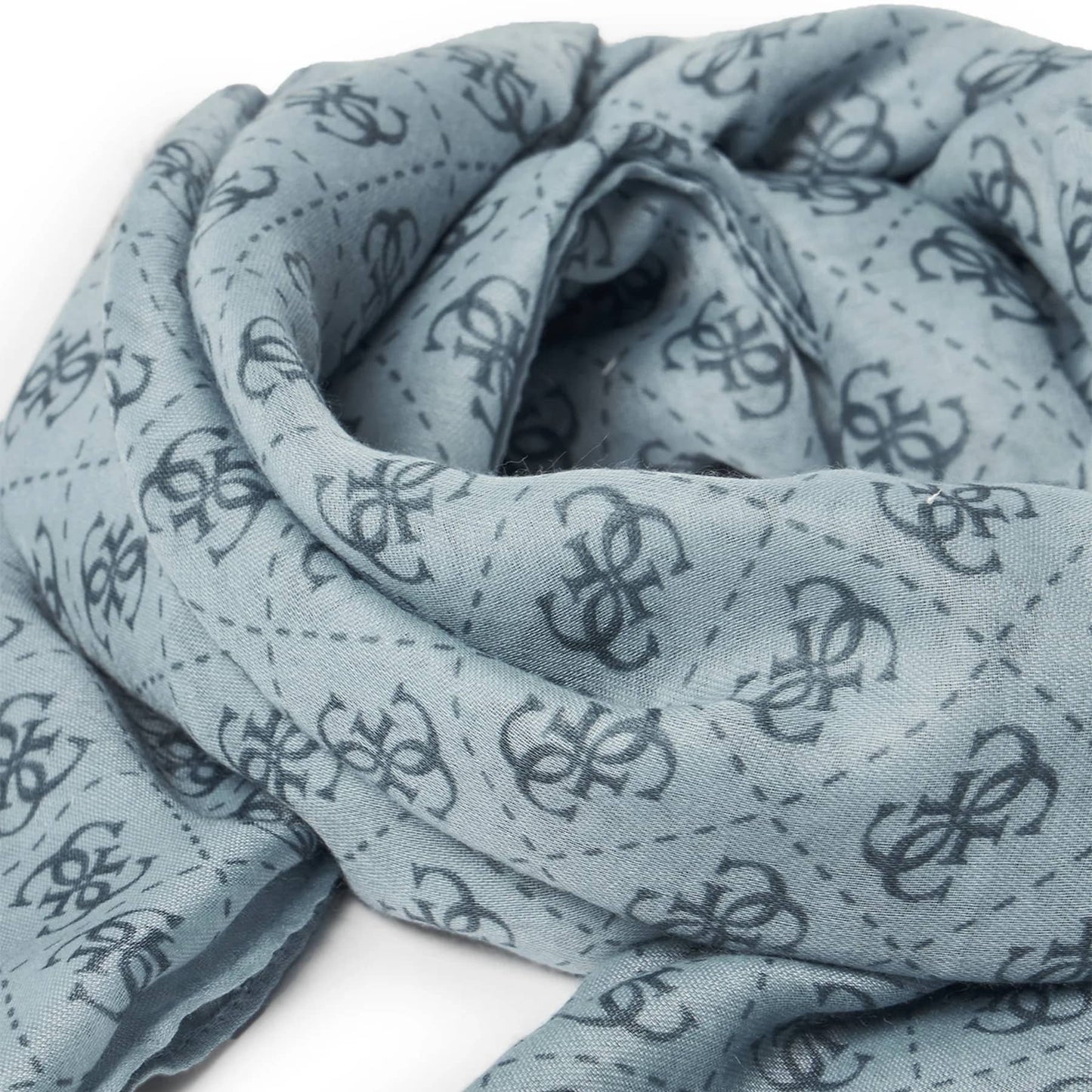 Guess Blue Patterned Scarf