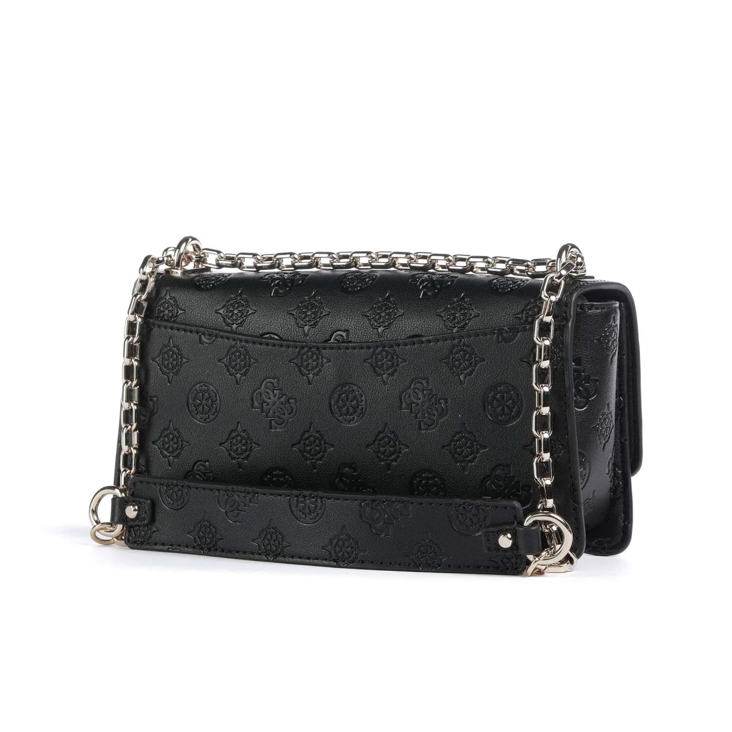 Guess Gerty Peony Shoulder Bag in Black with Logo Detail