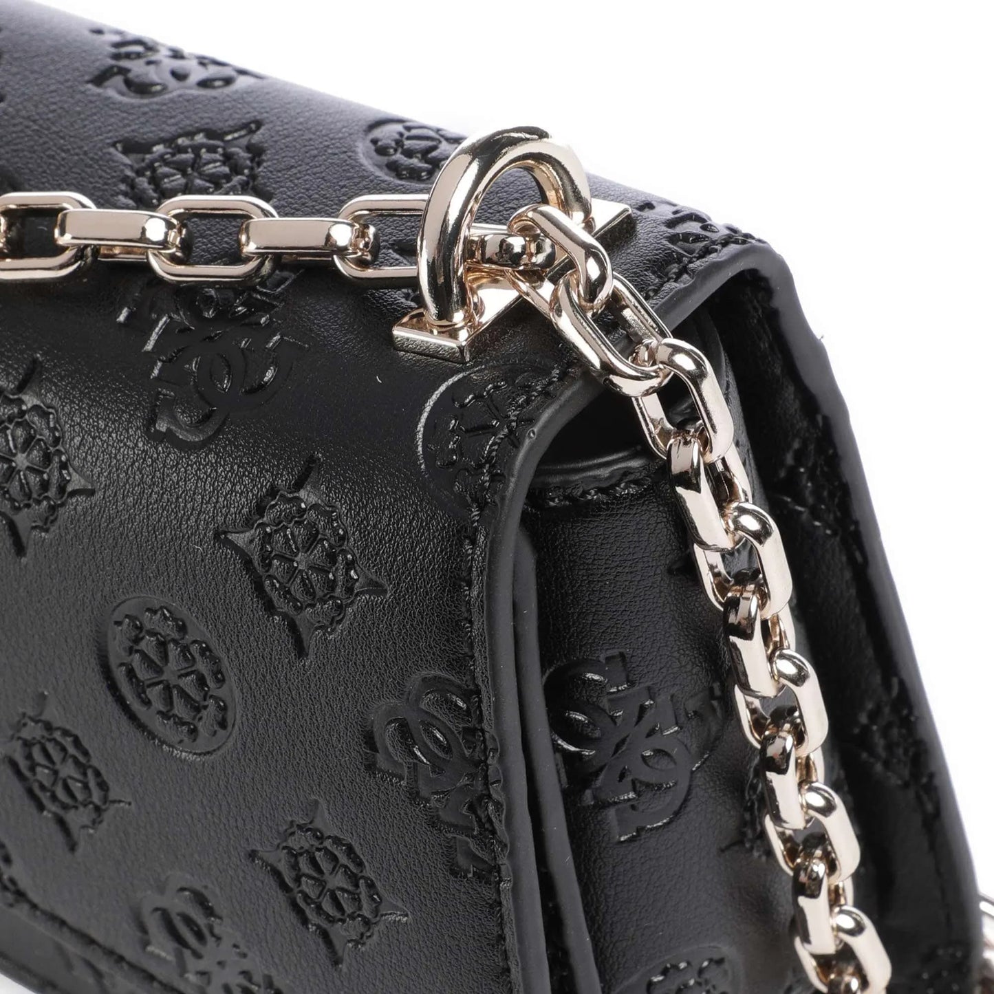 Guess Gerty Peony Shoulder Bag in Black with Logo Detail