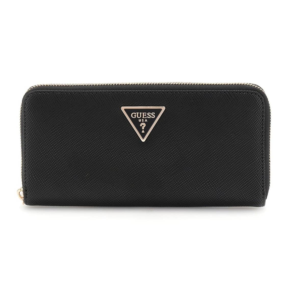 Guess Black Wristlet Wallet with Gold Logo