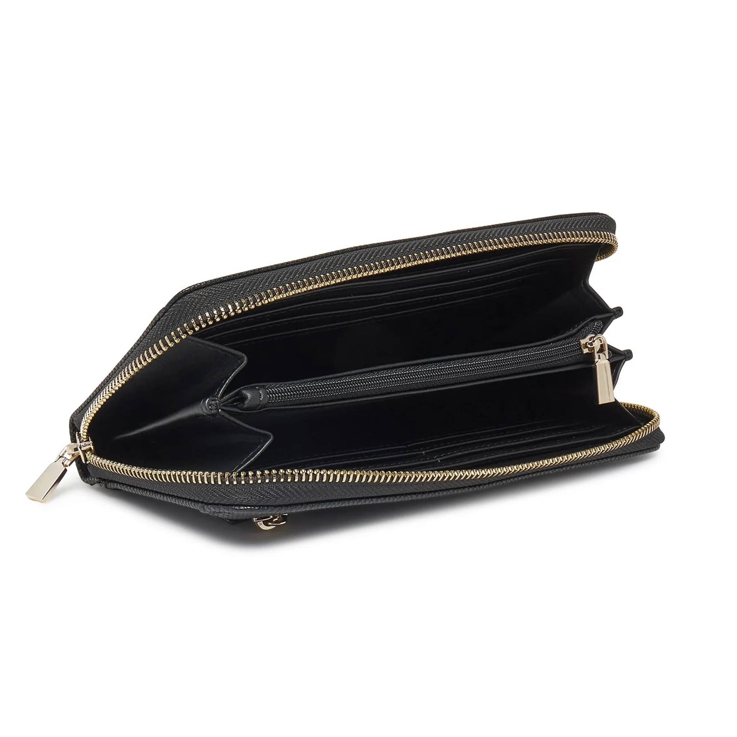 Guess Black Wristlet Wallet with Gold Logo