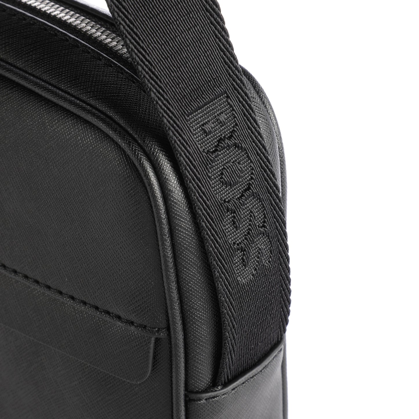 BOSS Zair Crossbody Bag in Black with Signature Strap