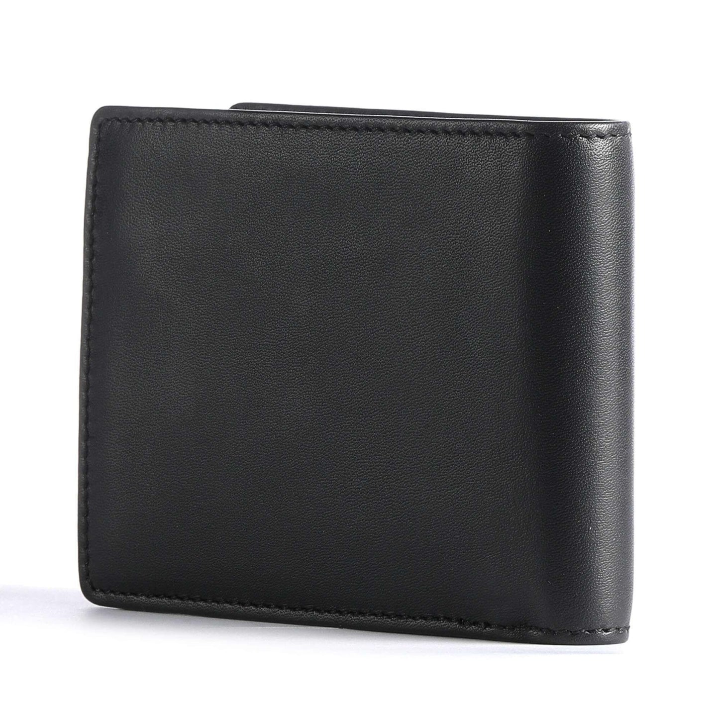 BOSS Asolo Wallet in Black Sheepskin Leather with Coin Pocket