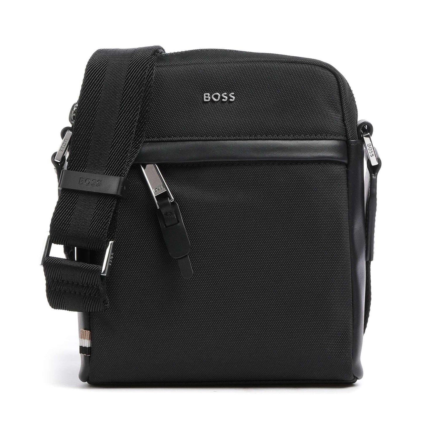 BOSS Highway Crossbody Bag in Black Polyester with Branded Details