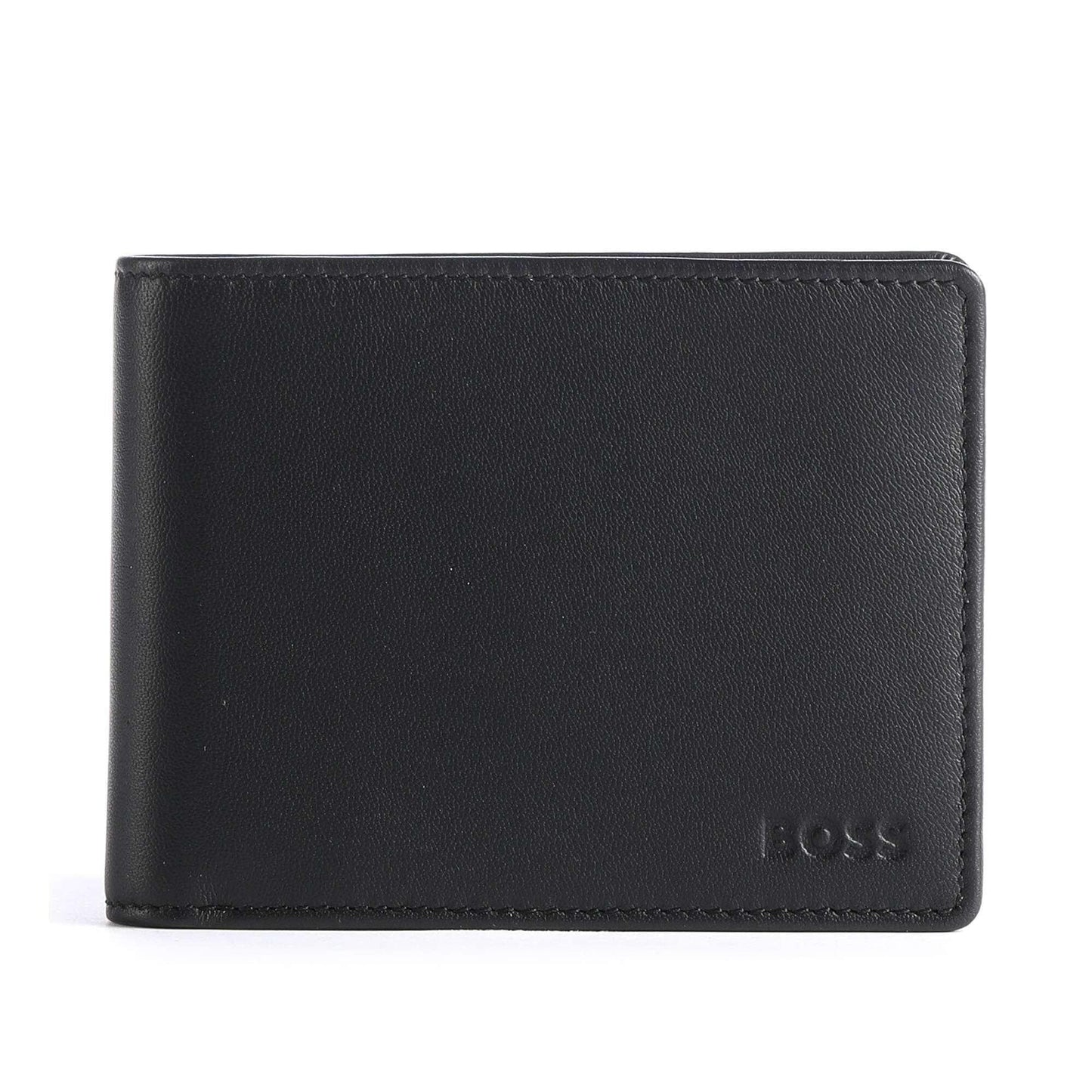 BOSS Arezzo Wallet in Smooth Black Sheepskin Leather