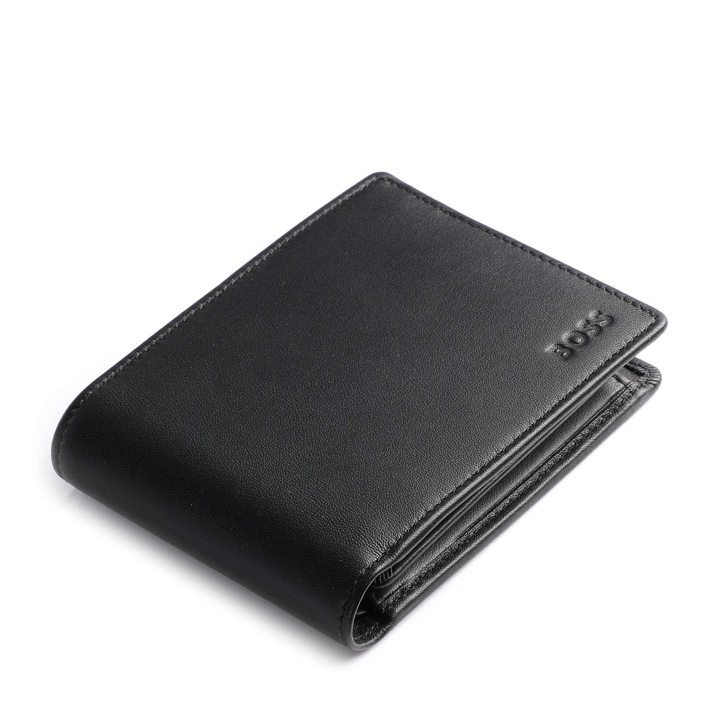 BOSS Arezzo Wallet in Smooth Black Sheepskin Leather