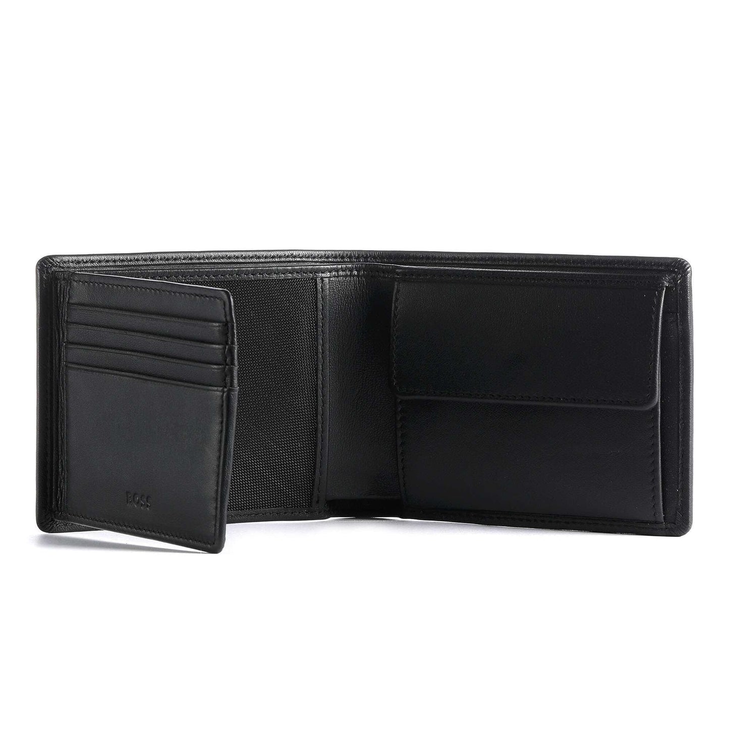 BOSS Arezzo Wallet in Smooth Black Sheepskin Leather