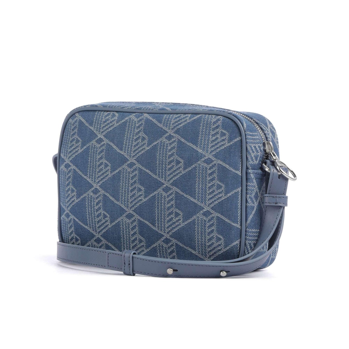 Lacoste Heritage Jacquard Crossbody Bag in Cotton Jeans with Logo