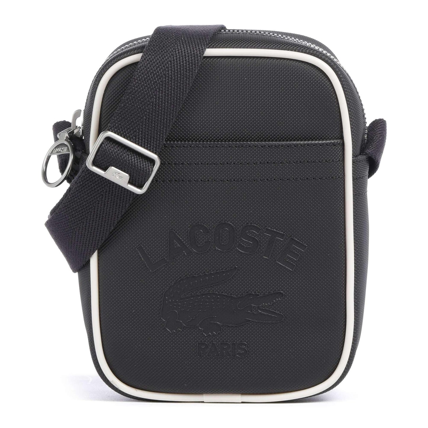 Lacoste Club 1930 Crossbody Bag in Black with Contrast Piping