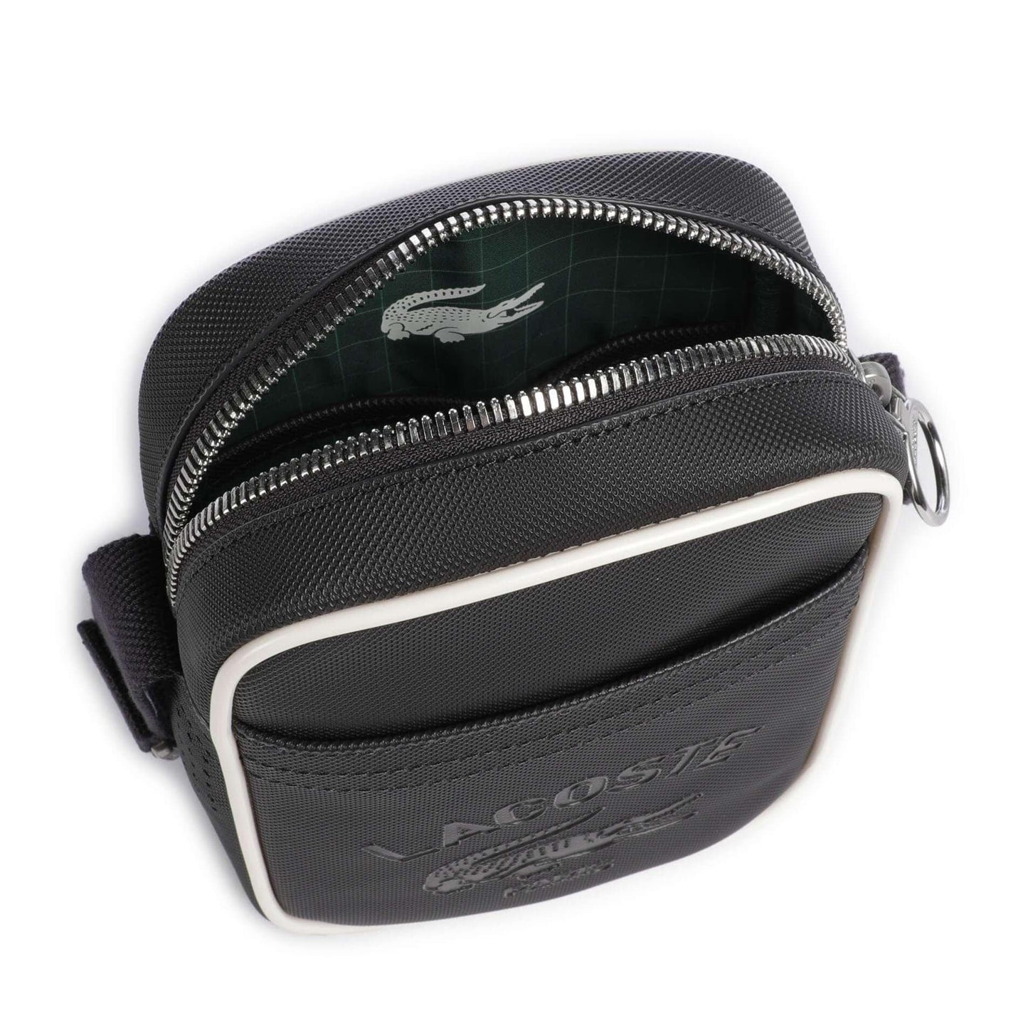 Lacoste Club 1930 Crossbody Bag in Black with Contrast Piping