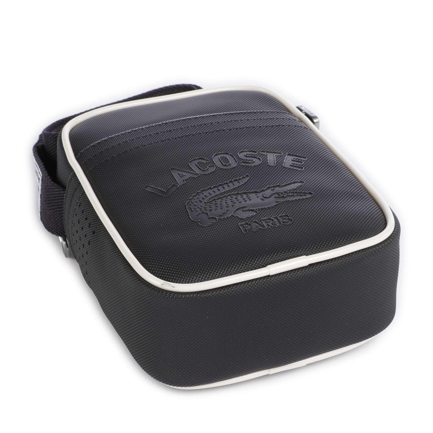Lacoste Club 1930 Crossbody Bag in Black with Contrast Piping