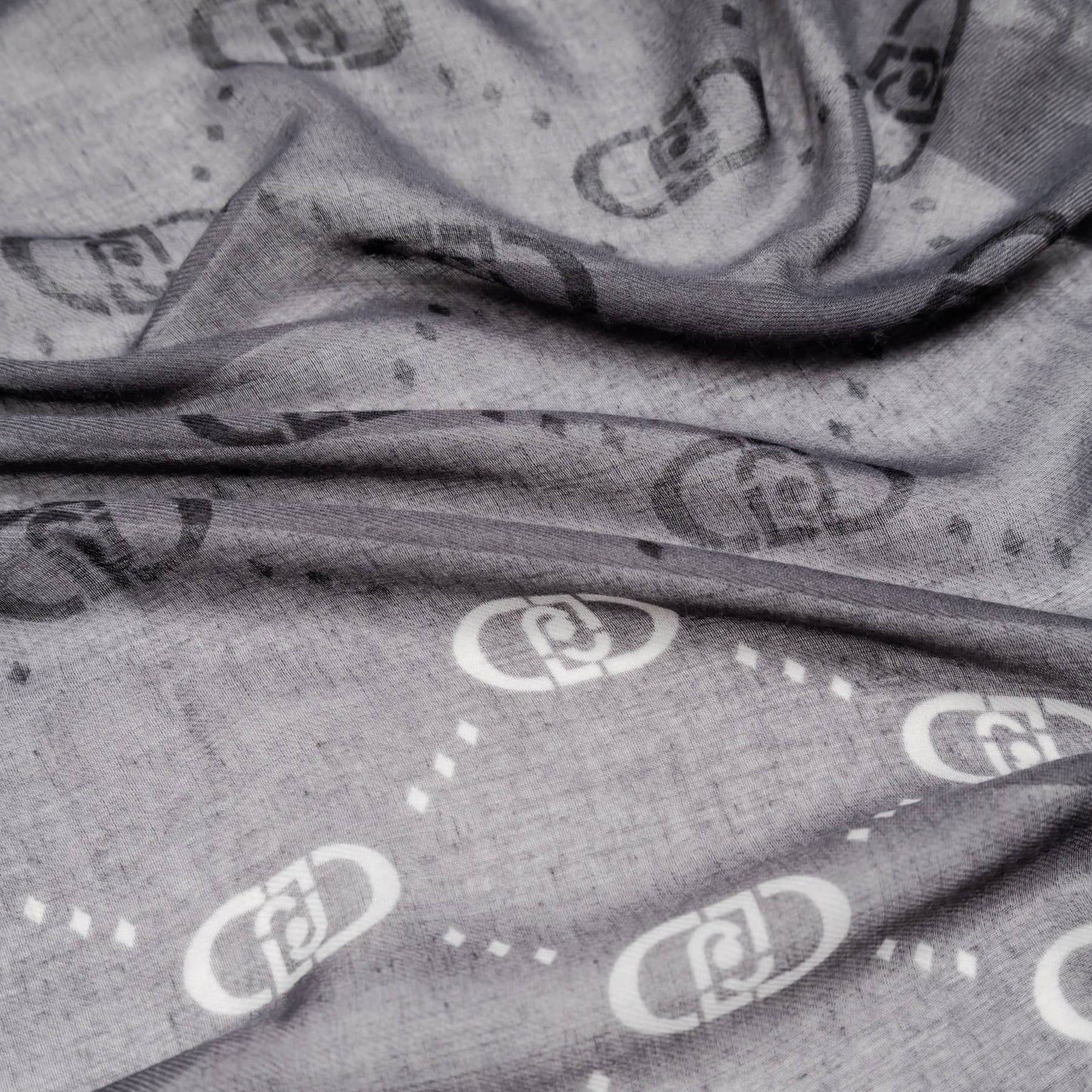 Liu Jo Dark Grey Logo Scarf