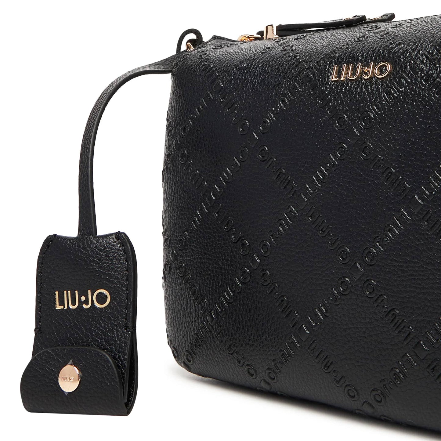 Liu Jo Quilted Black Bag with Gold Signature Accents