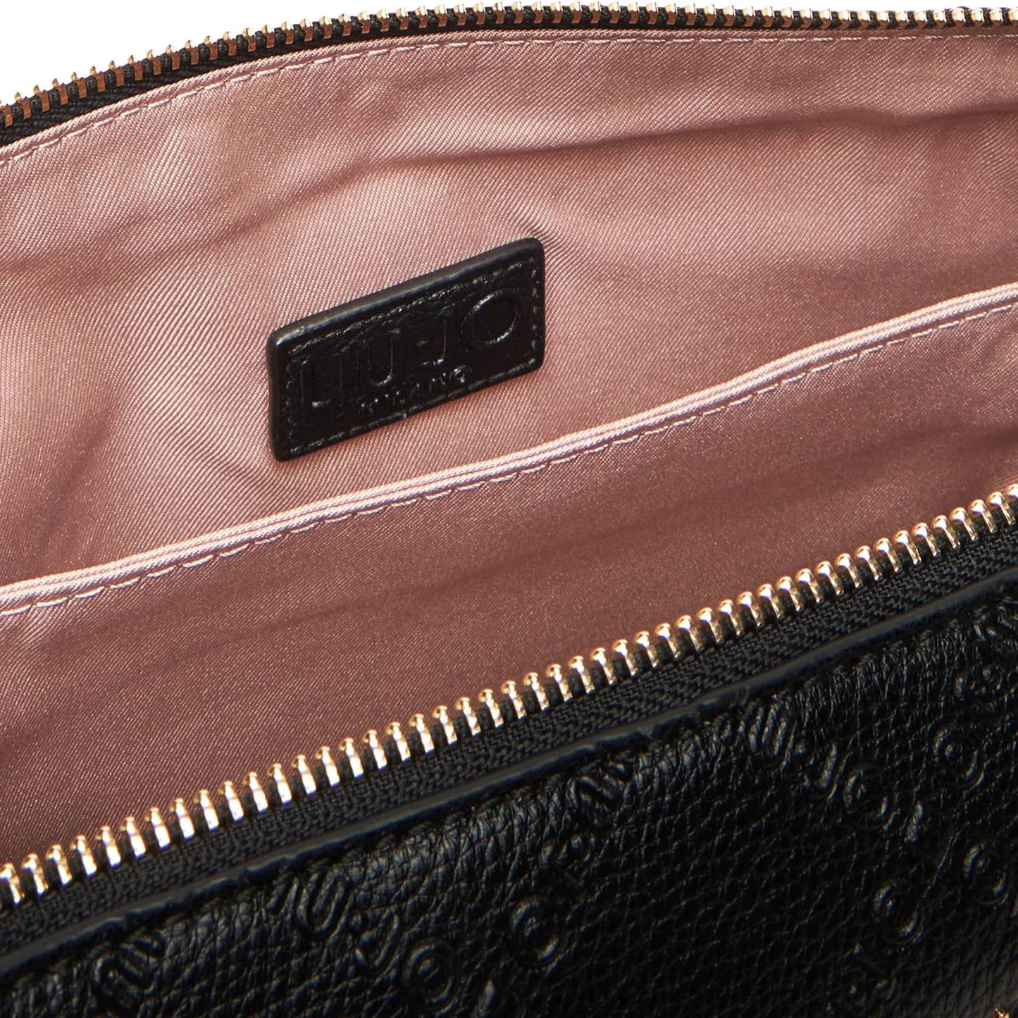 Liu Jo Quilted Black Bag with Gold Signature Accents