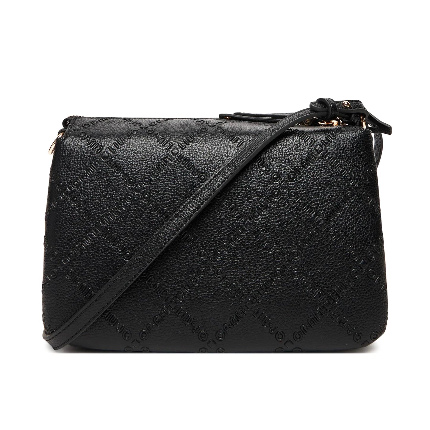 Liu Jo Quilted Black Bag with Gold Signature Accents